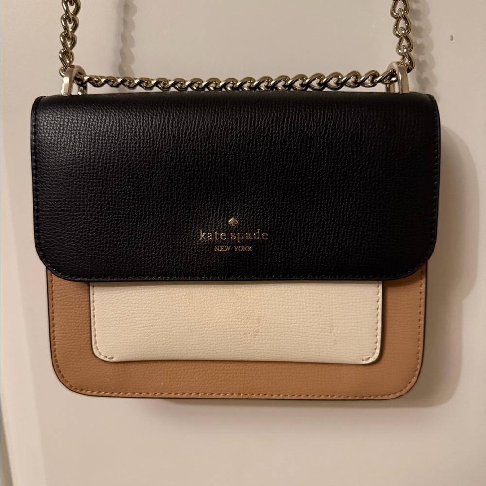 Kate Spade Black, Cream, and Tan Crossbody Bag